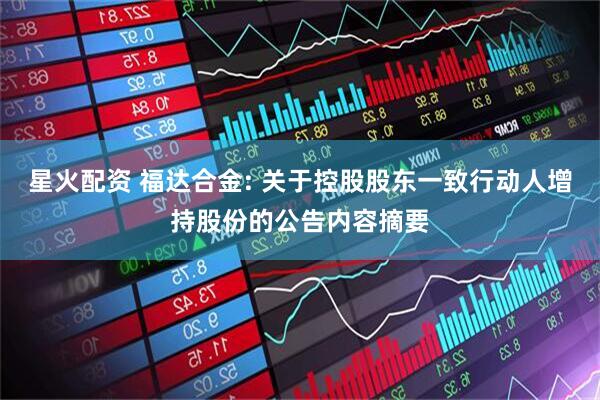 星火配资 福达合金: 关于控股股东一致行动人增持股份的公告内容摘要