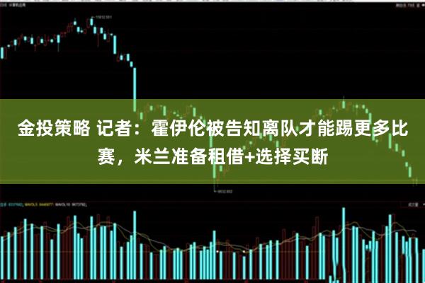 金投策略 记者：霍伊伦被告知离队才能踢更多比赛，米兰准备租借+选择买断