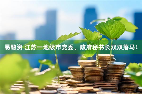 易融资 江苏一地级市党委、政府秘书长双双落马！